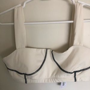 WeWoreWhat corset sport bra, off White, Small size